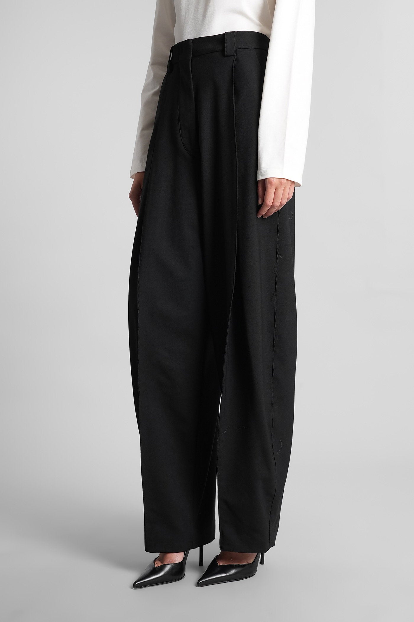 Cara 3116 Pants In Black Polyester Abbigliamento