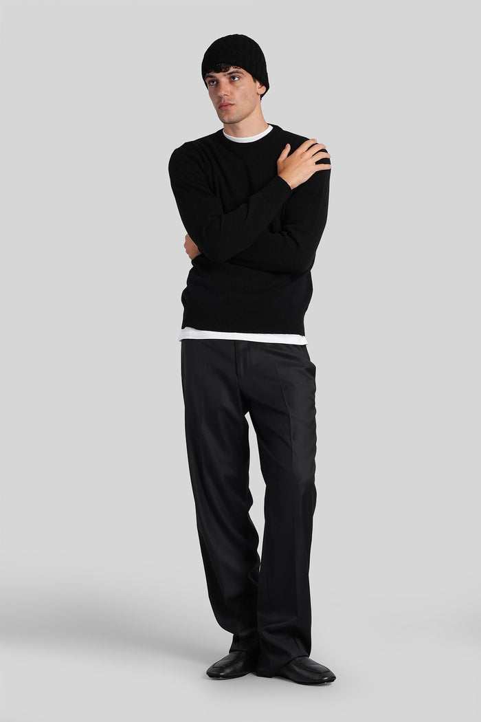 Pants in black wool Abbigliamento