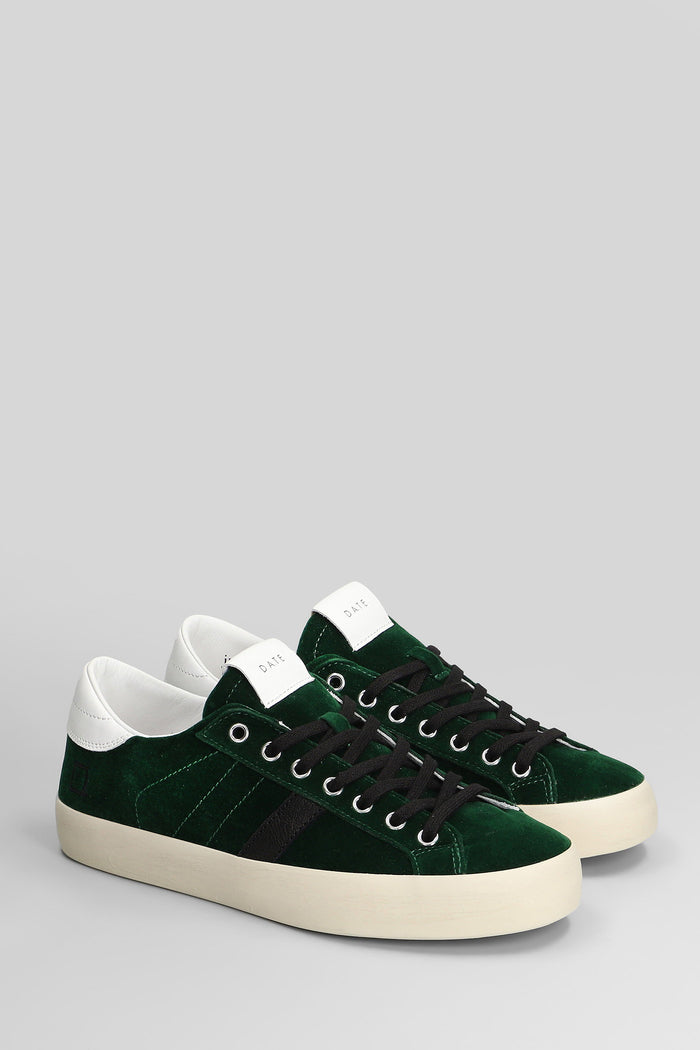 Hill Low Sneakers in green velvet Scarpe