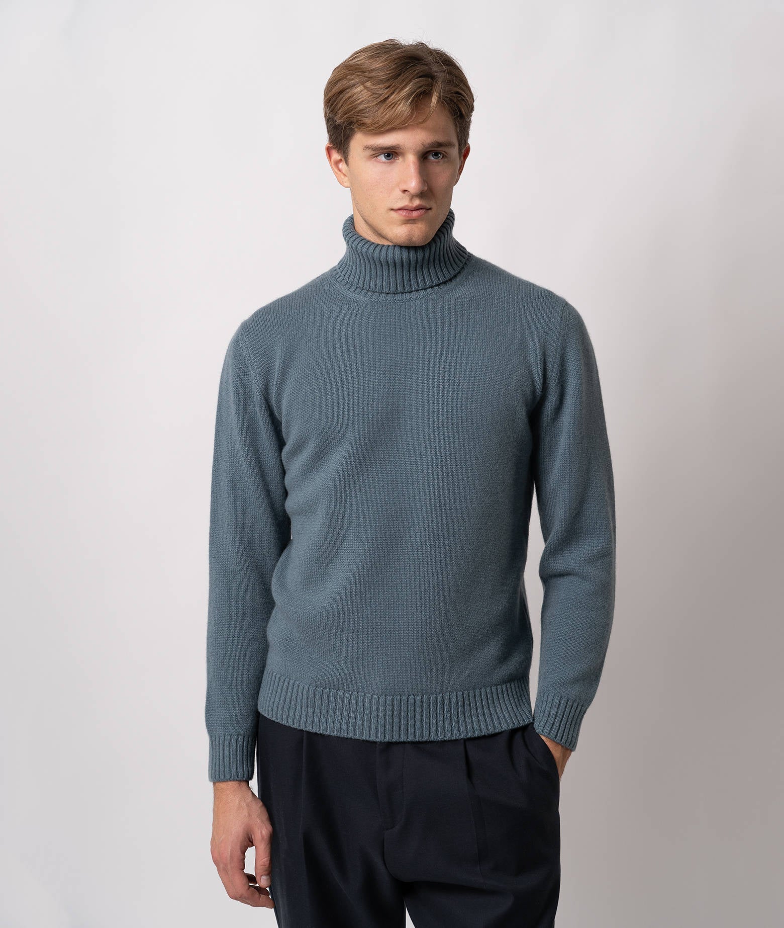 Turtleneck Cashmere Sweater Winnipeg Midnightblue Knitwear