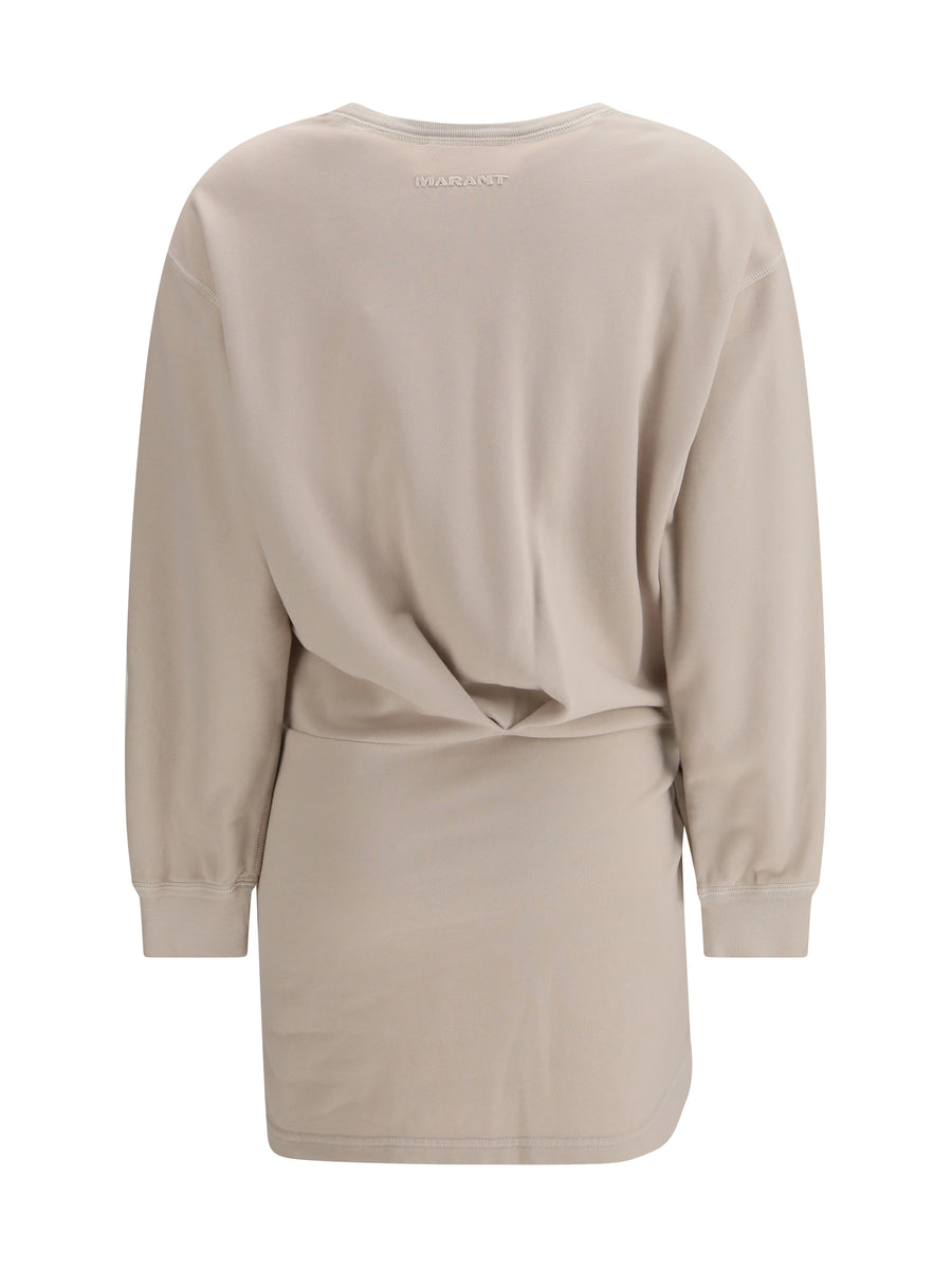 Fleece Dress Zae Beige Cotton