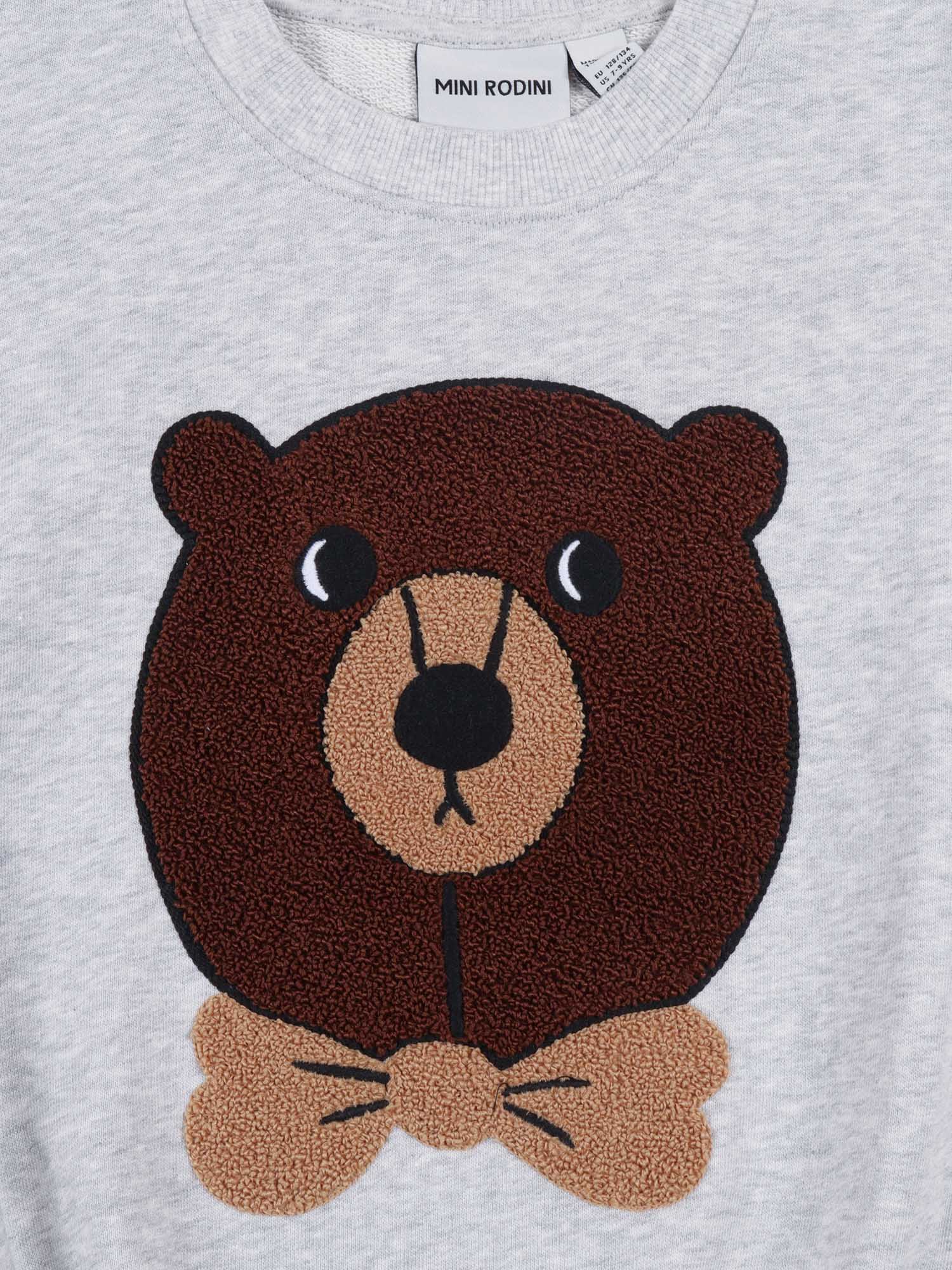 Bear Chenille Sweatshirt Grey Organic Cotton