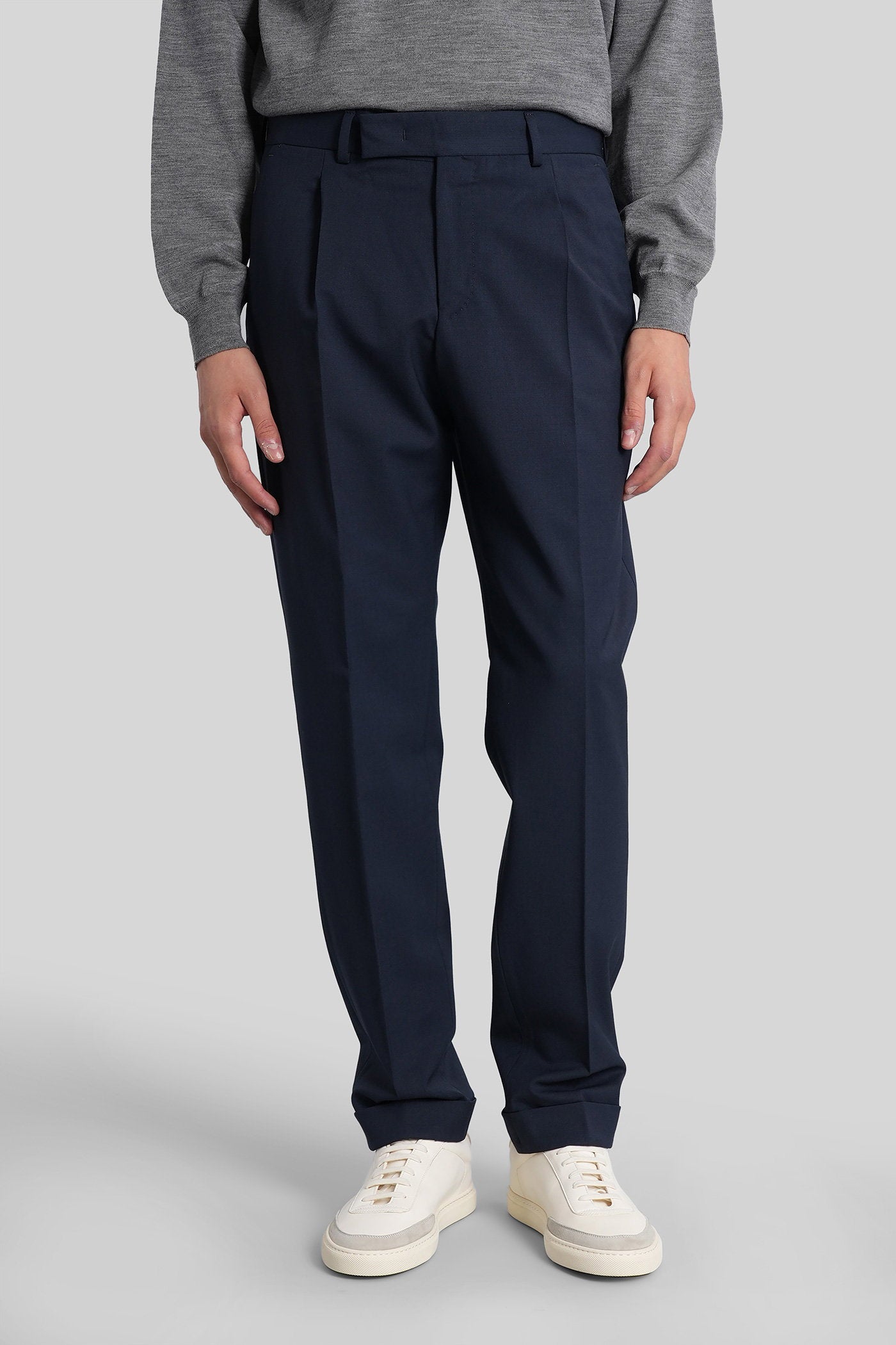 Ma37 Pants in blue wool Abbigliamento