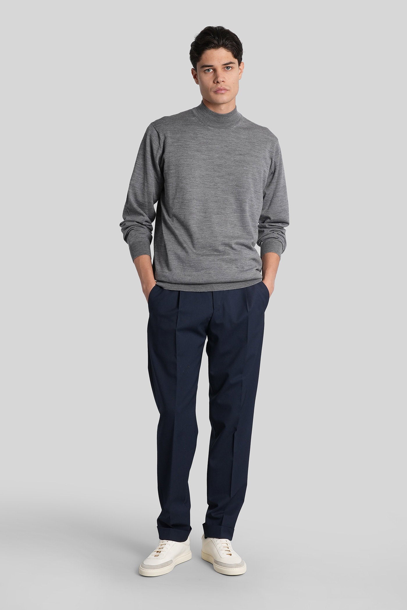 Ma37 Pants in blue wool Abbigliamento