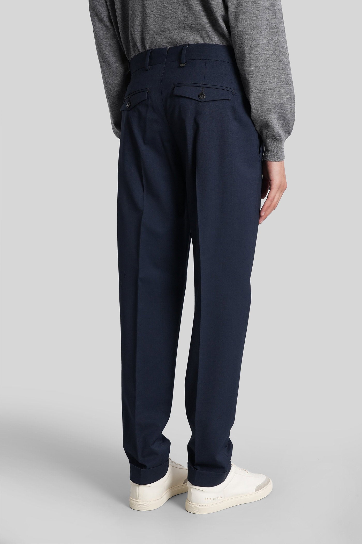 Ma37 Pants in blue wool Abbigliamento