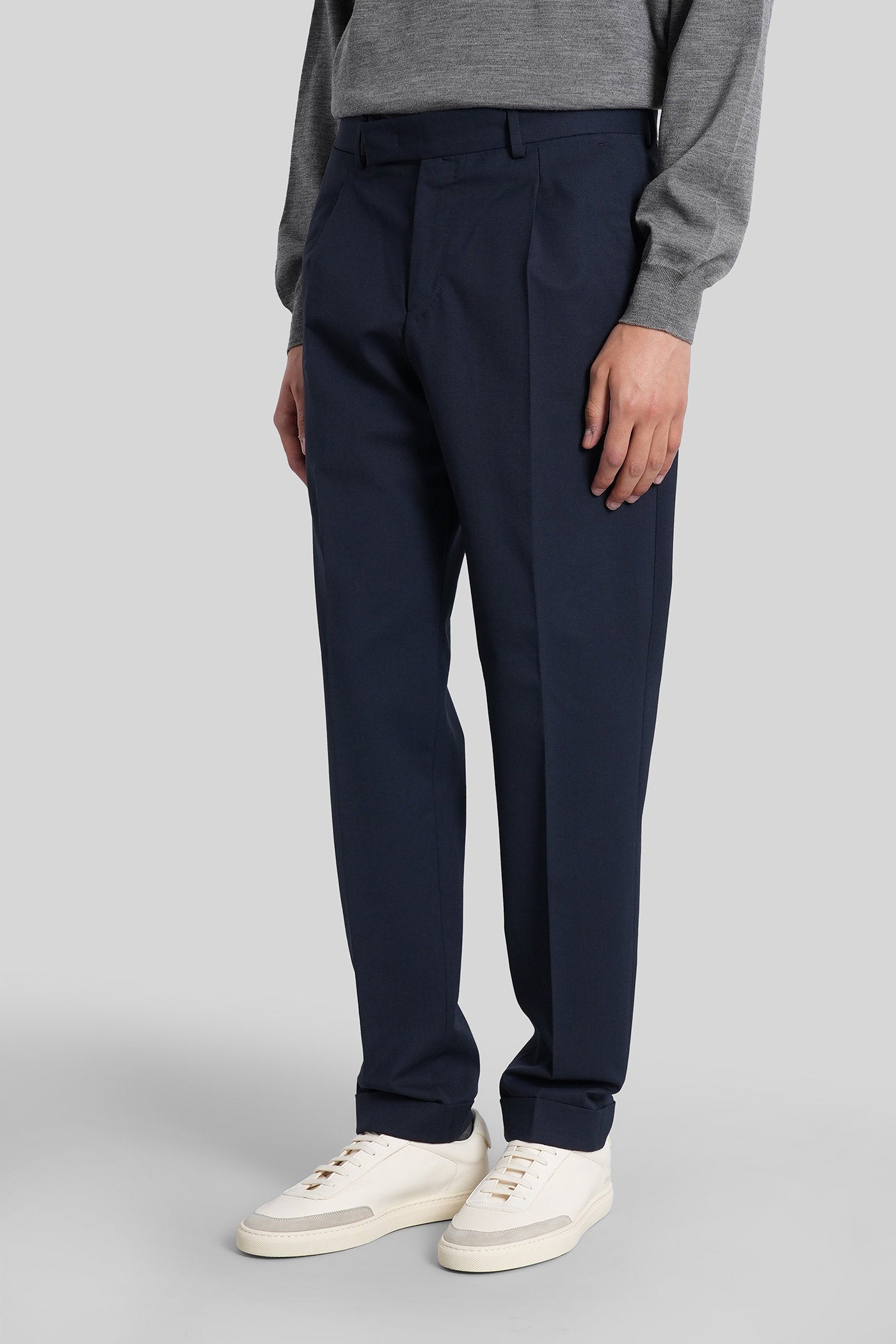 Ma37 Pants in blue wool Abbigliamento