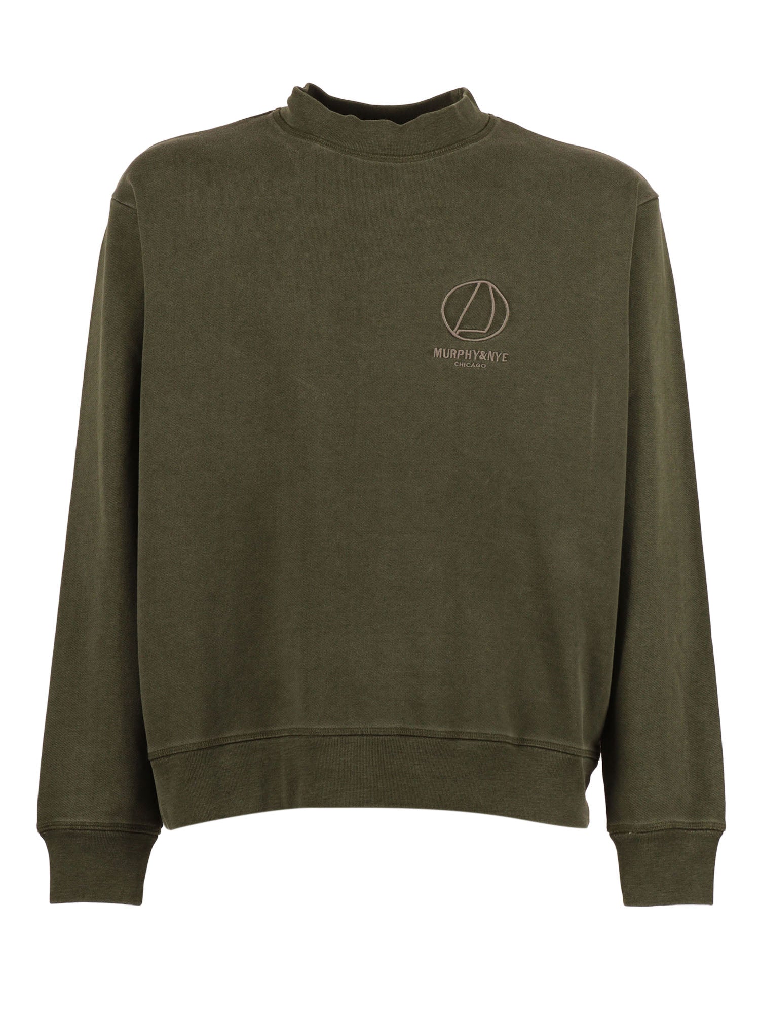 Sheave-1 Sweatshirt Olivine Green Cotton