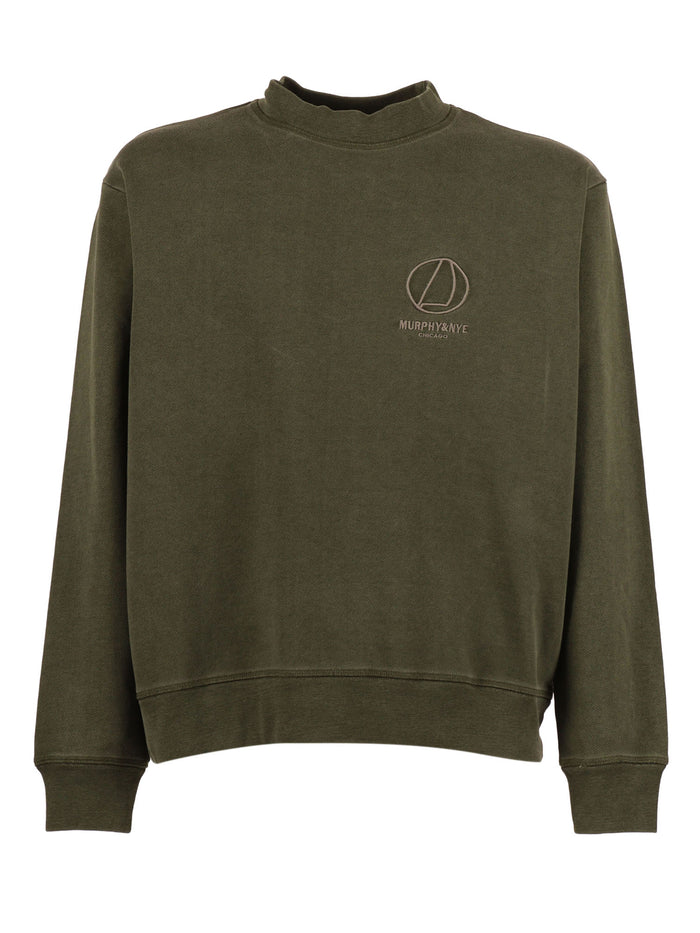 Sheave-1 Sweatshirt Olivine Green Cotton