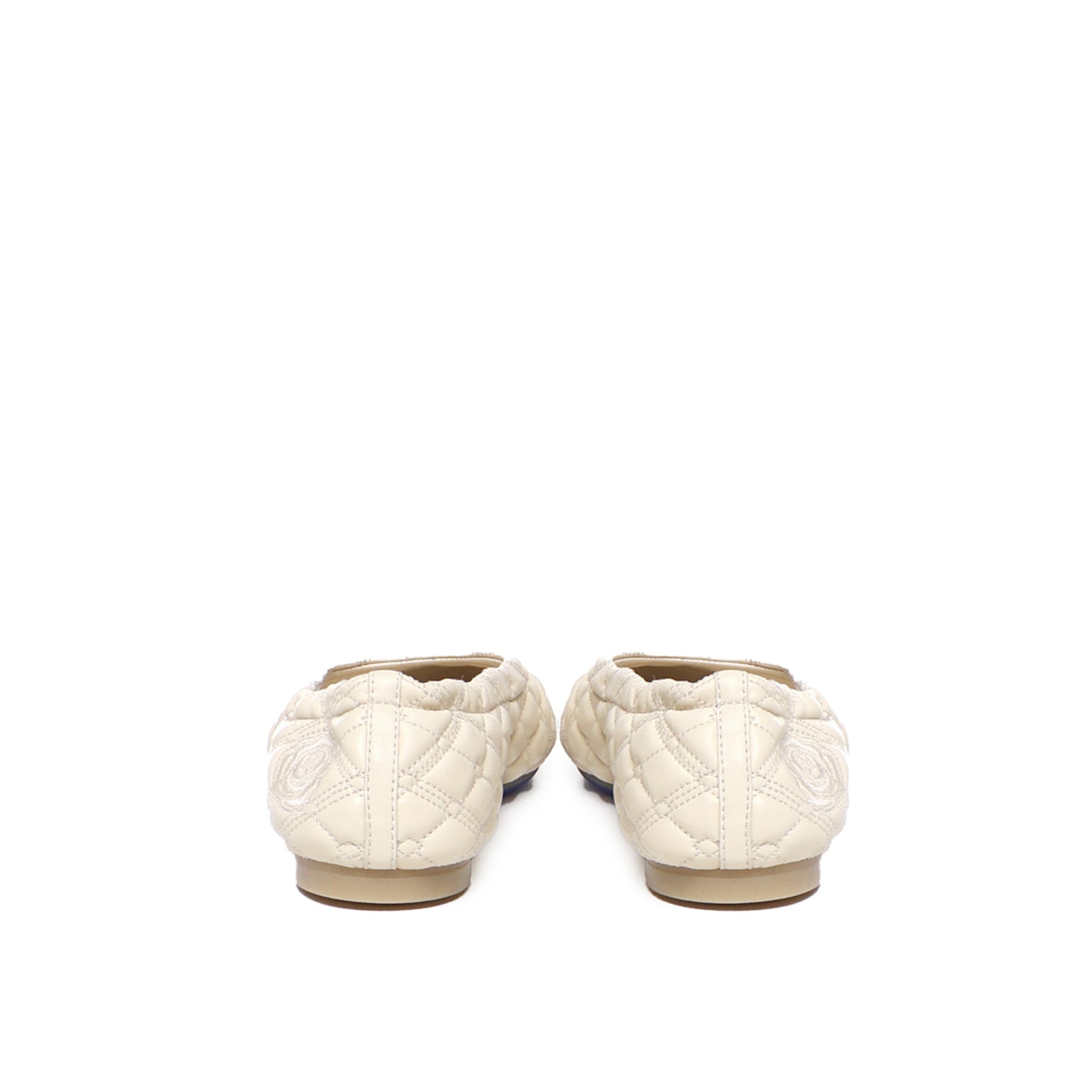 Sadler Leather Ballerina Flats White Lamb
