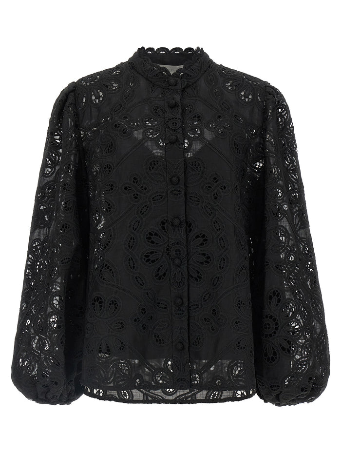 Rhiannon shirt Black Polyester Shirt, Blouse