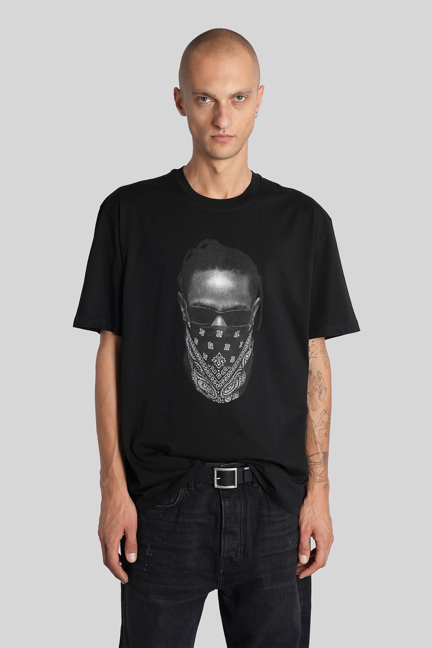 T-Shirt in black cotton Abbigliamento