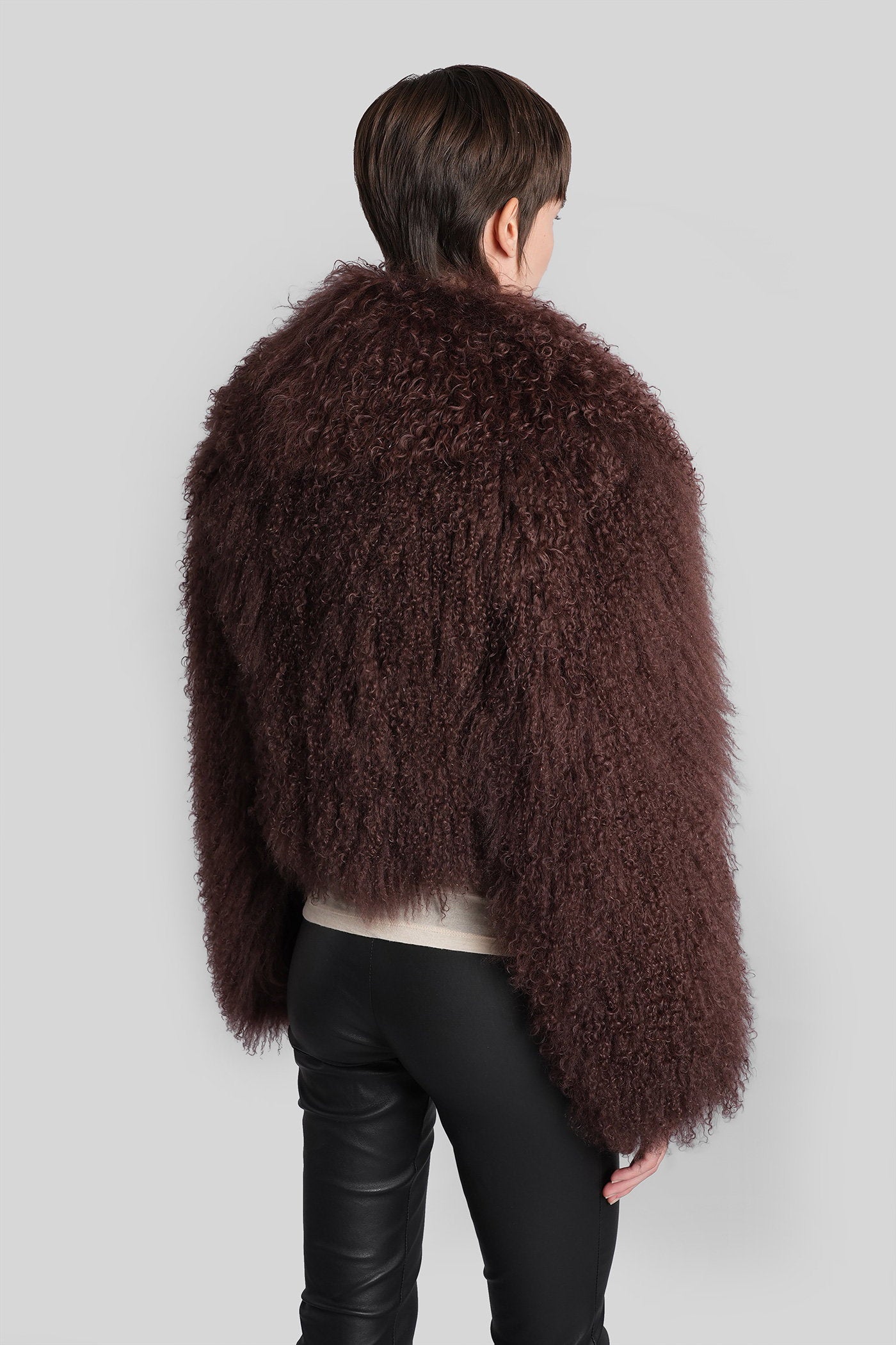 Fur & Shearling in brown leather Abbigliamento