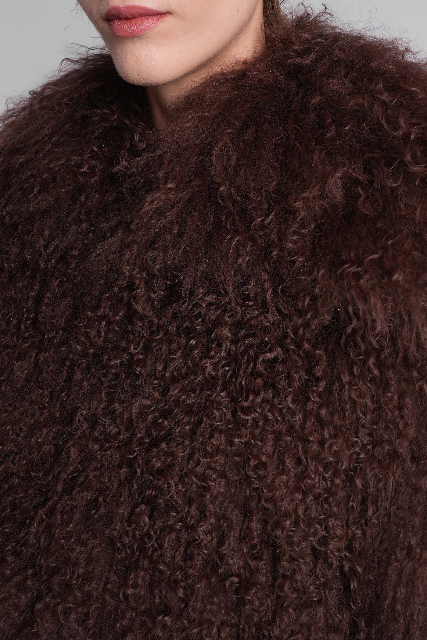 Fur & Shearling in brown leather Abbigliamento