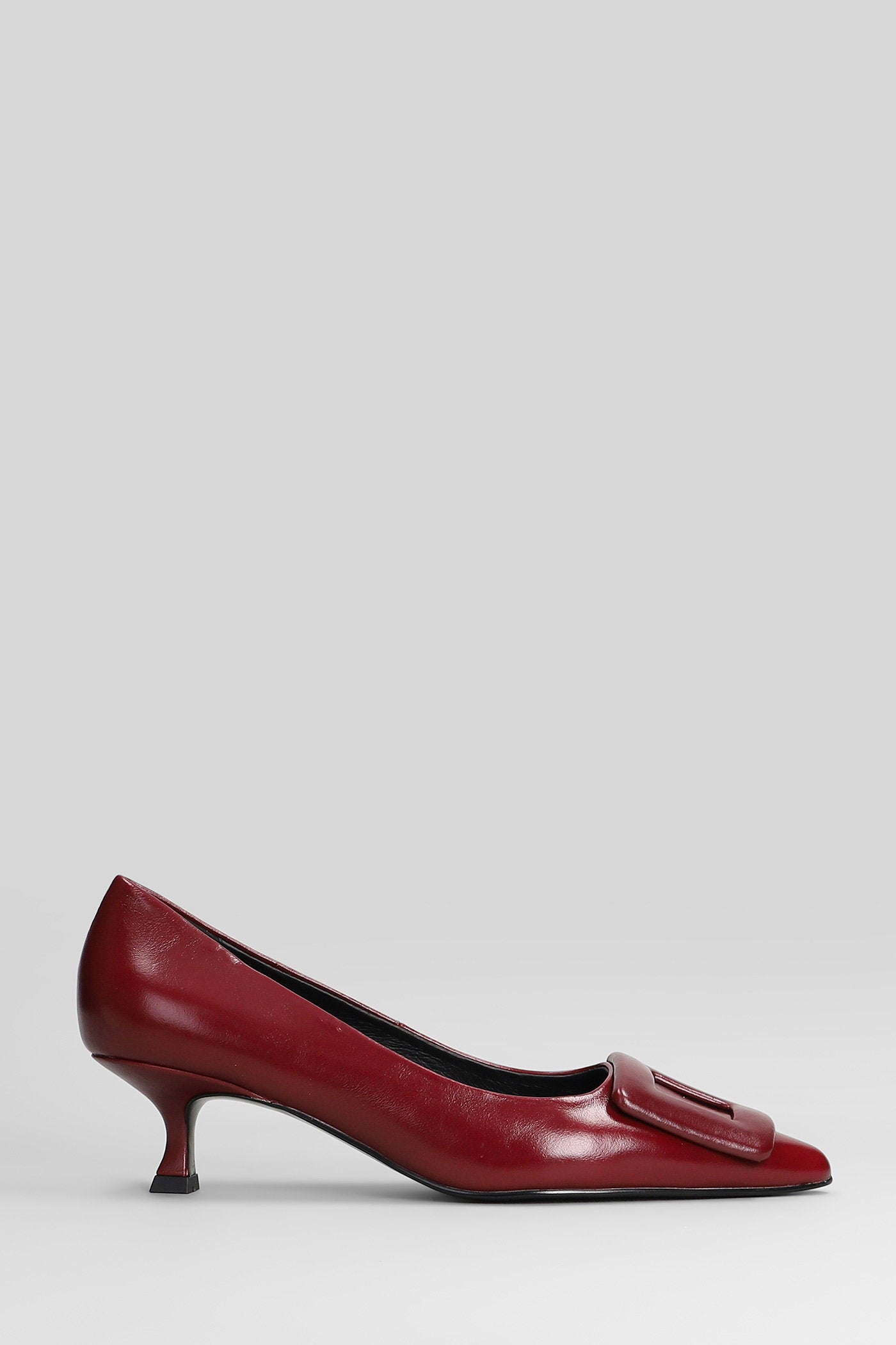 Pumps In Bordeaux Leather Scarpe