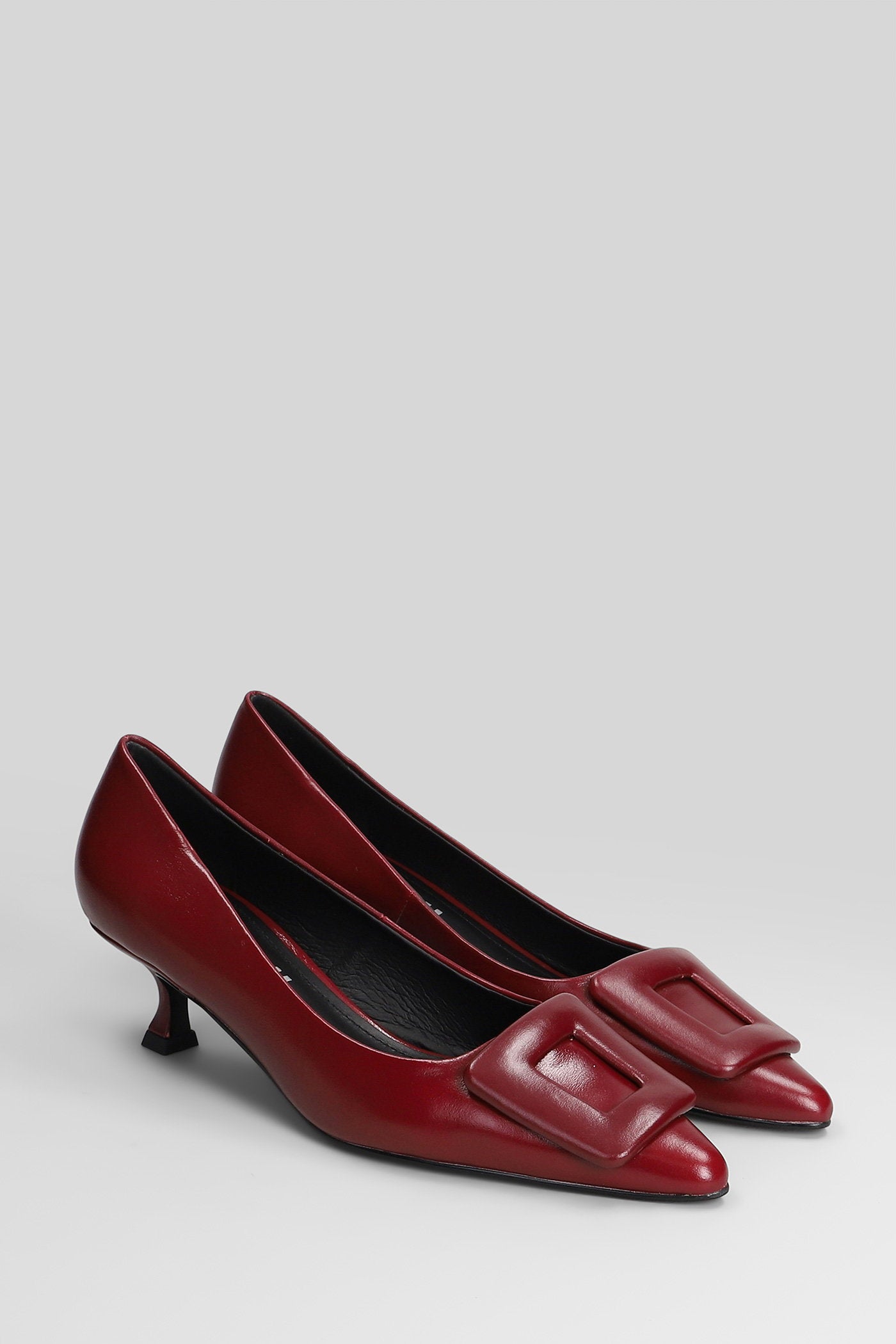 Pumps In Bordeaux Leather Scarpe