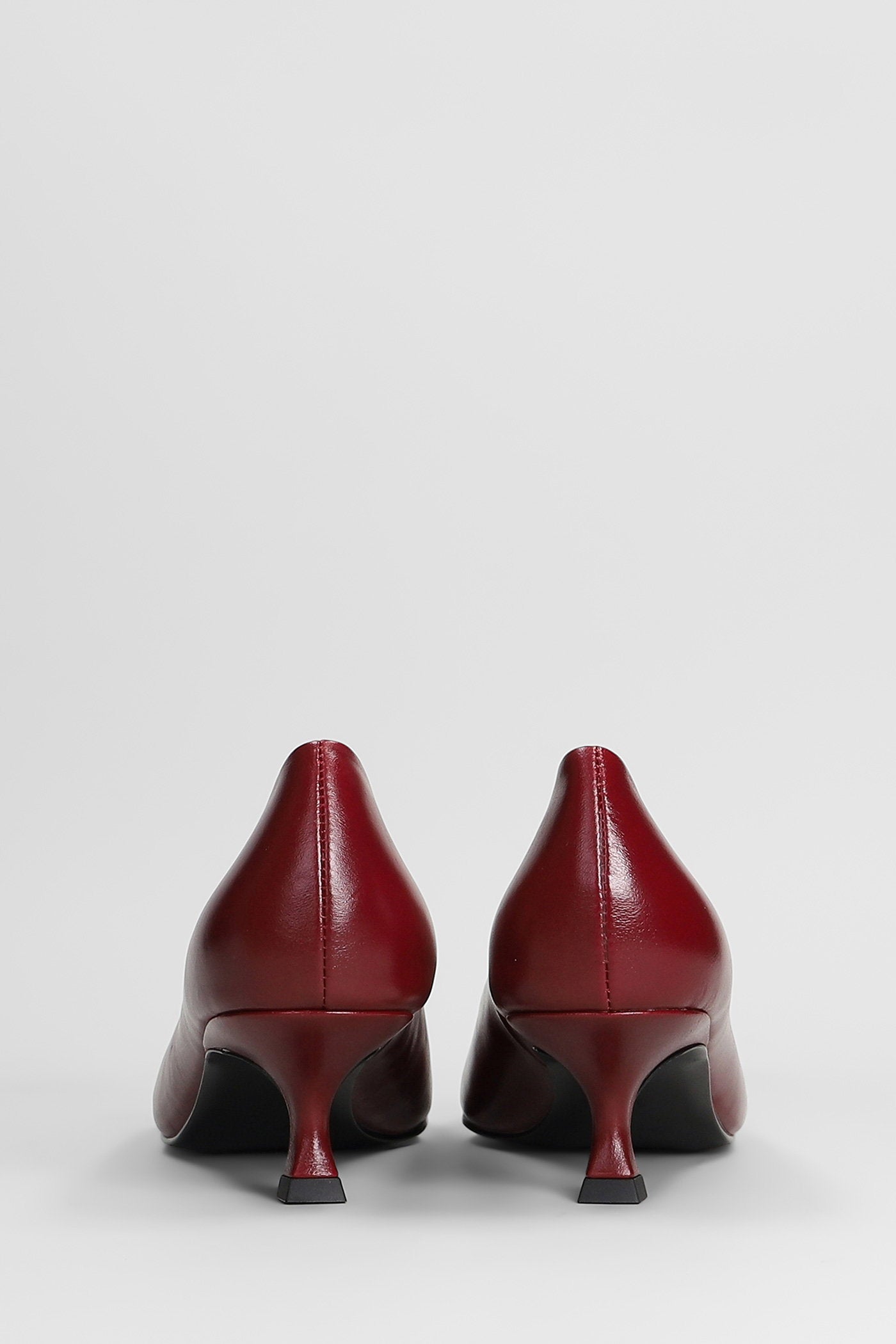Pumps In Bordeaux Leather Scarpe