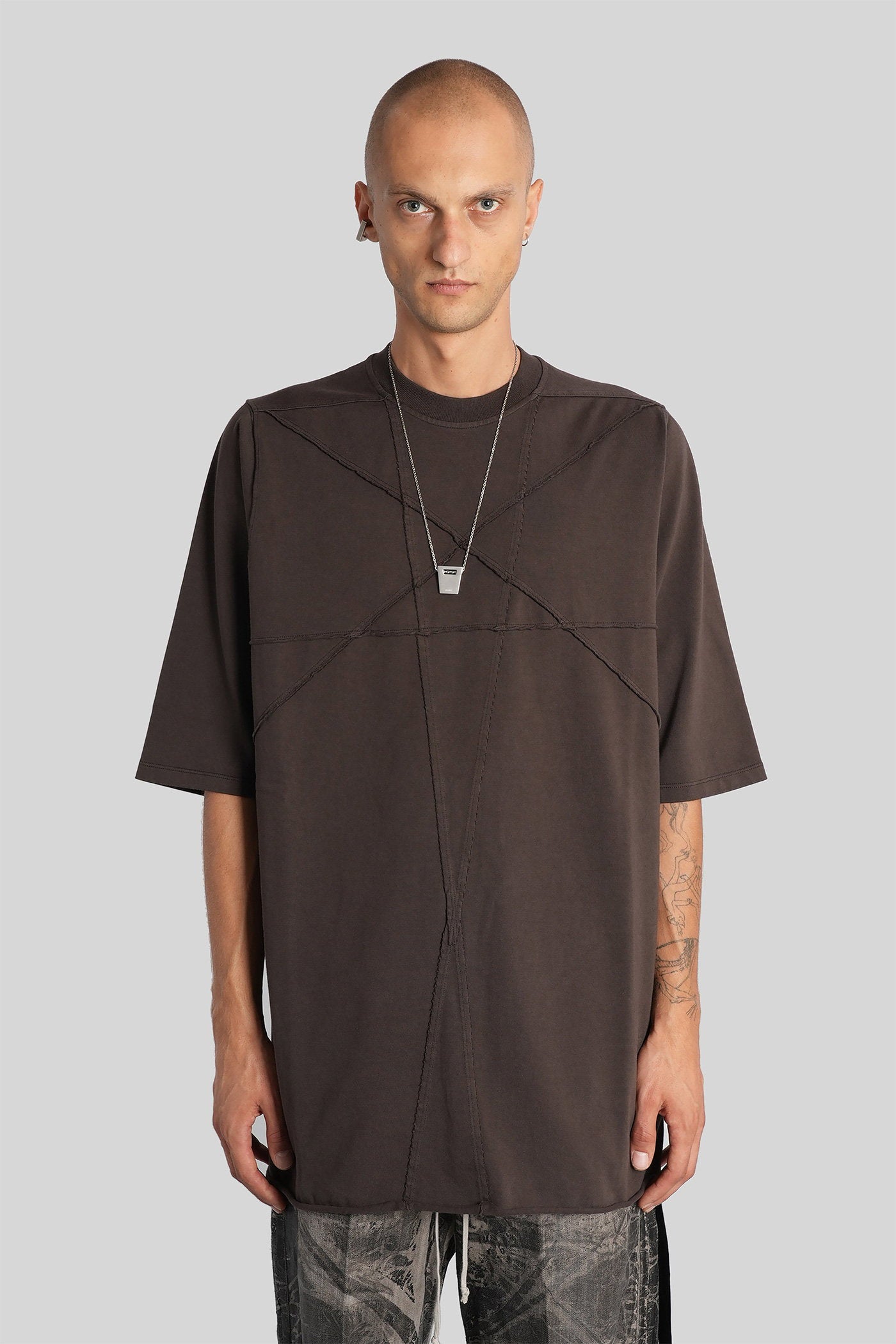 Jumbo ss t T-Shirt in brown cotton Abbigliamento
