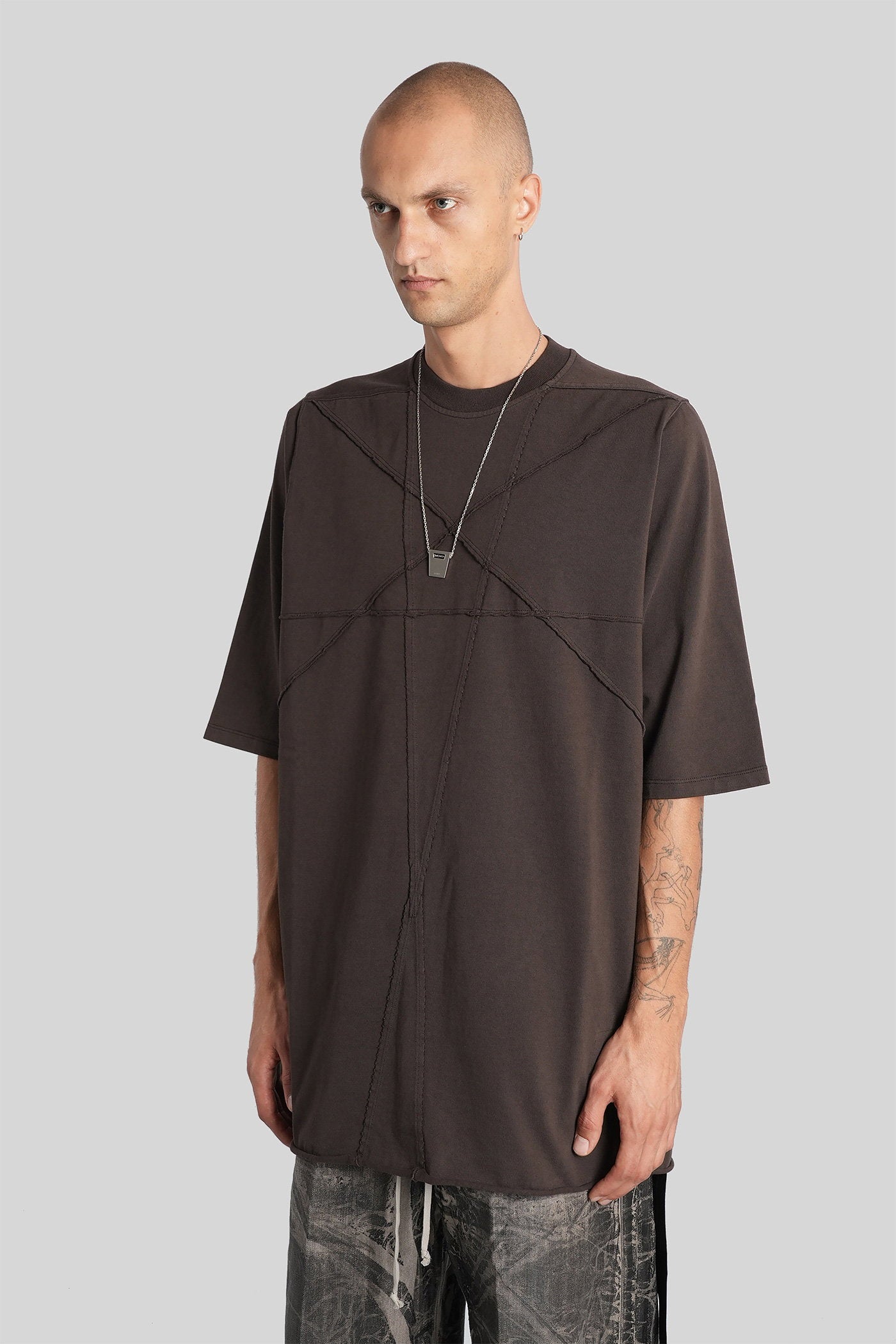 Jumbo ss t T-Shirt in brown cotton Abbigliamento