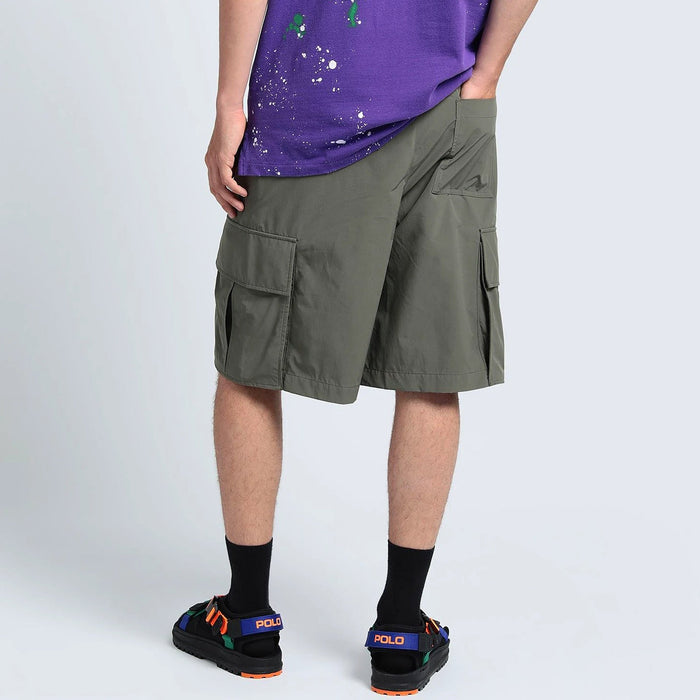 Off-White Bermuda Shorts Green Polyamide Polyester