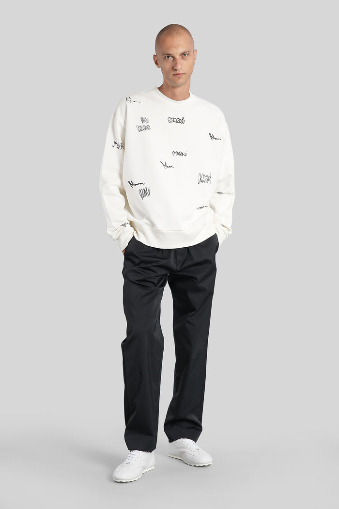 Sweatshirt in white cotton Abbigliamento