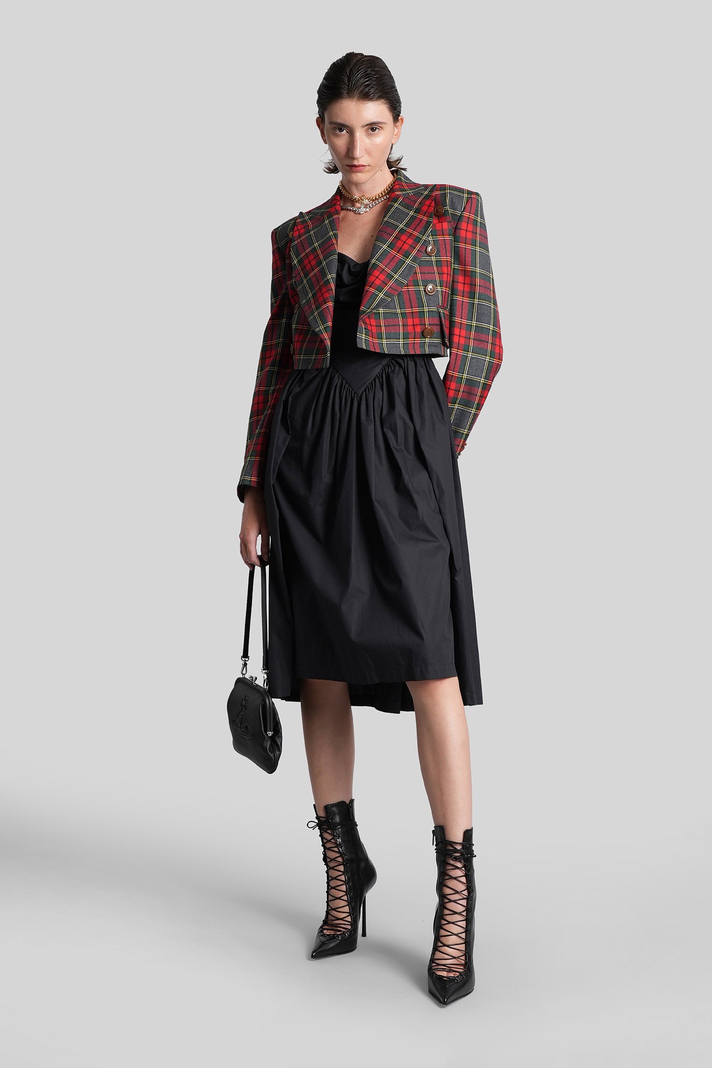 Sunday Long dress in black cotton Abbigliamento