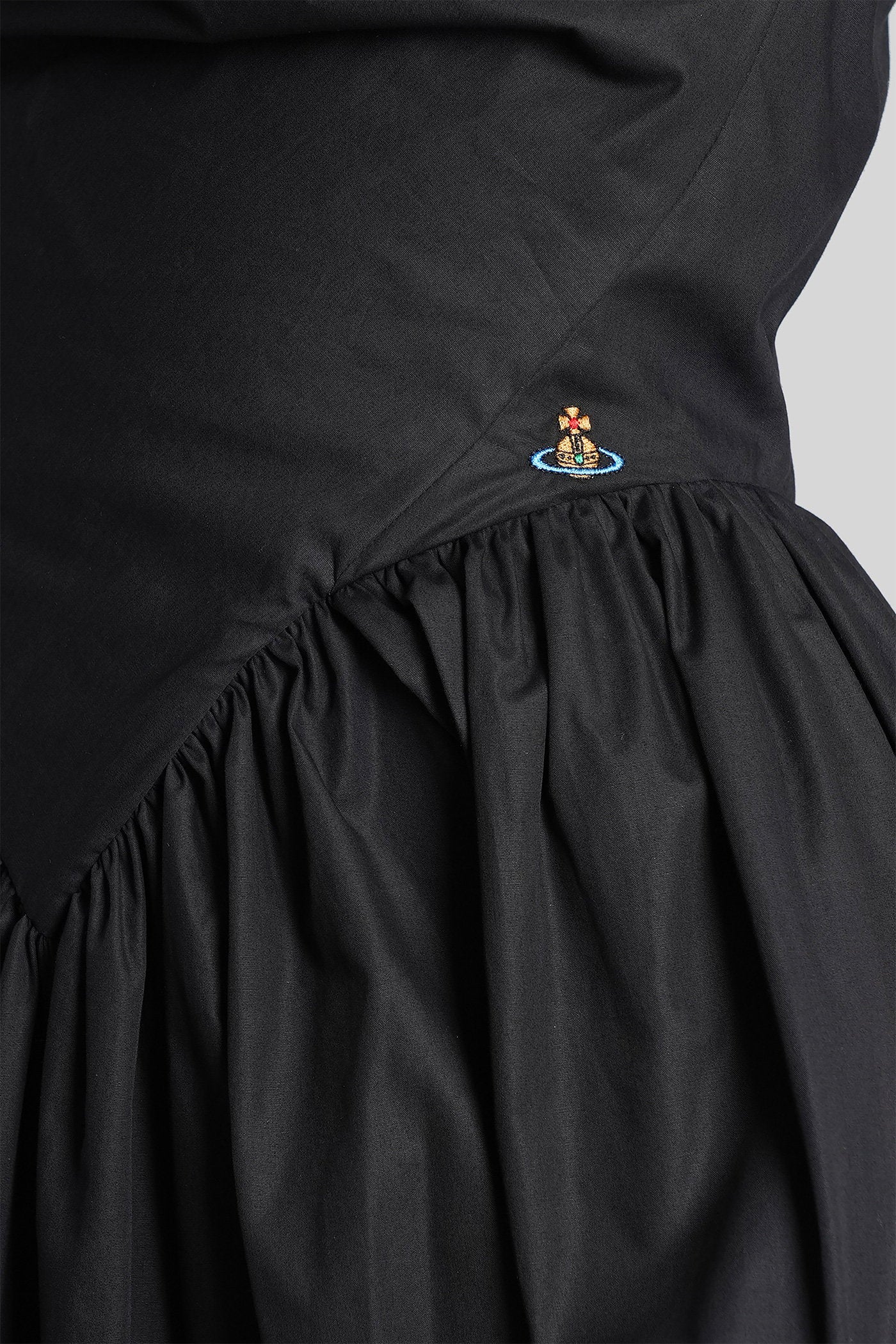 Sunday Long dress in black cotton Abbigliamento