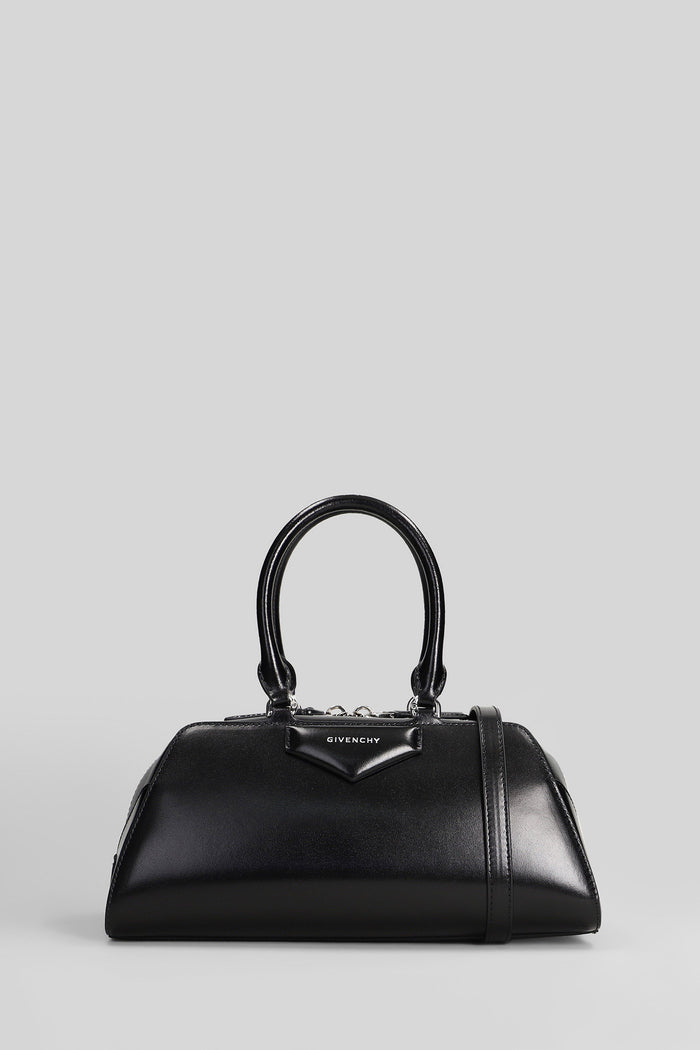 Antigona ew small Shoulder bag in black leather Borse