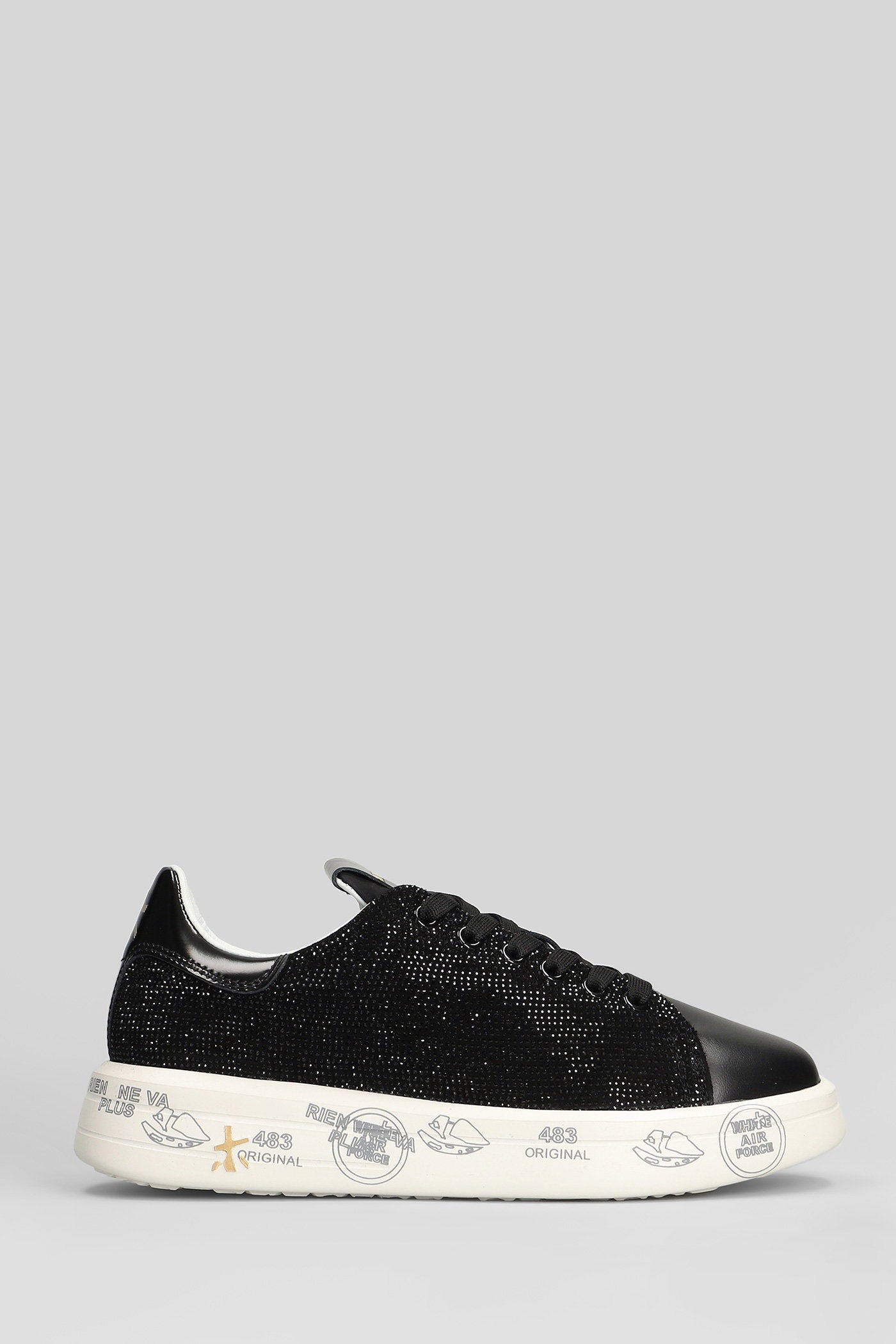 Belle Sneakers in black leather Scarpe
