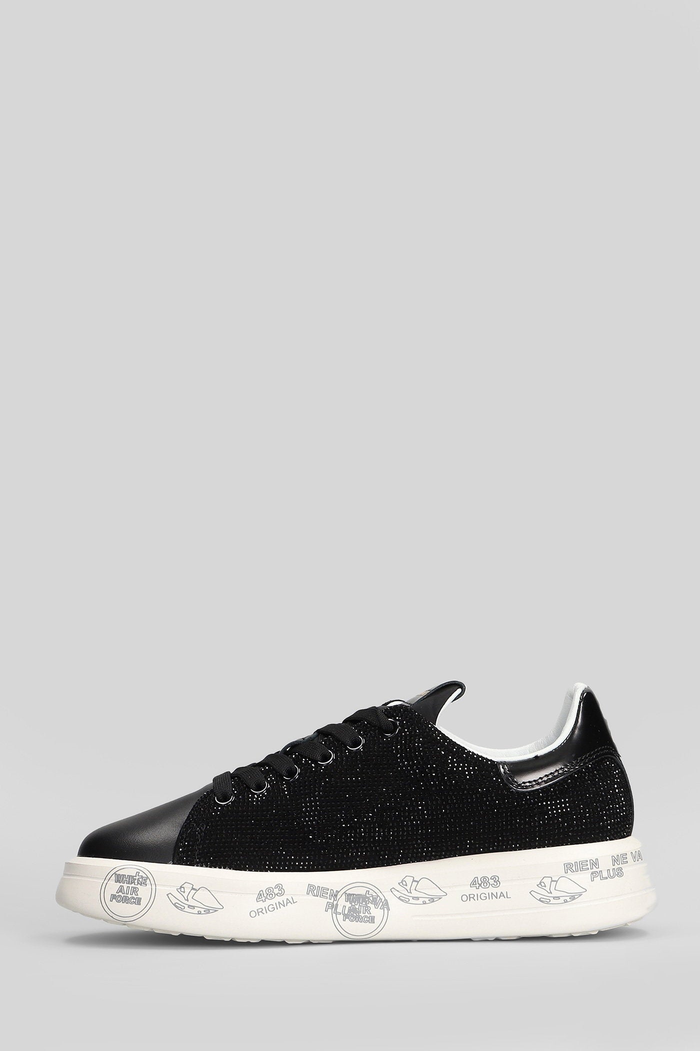 Belle Sneakers in black leather Scarpe