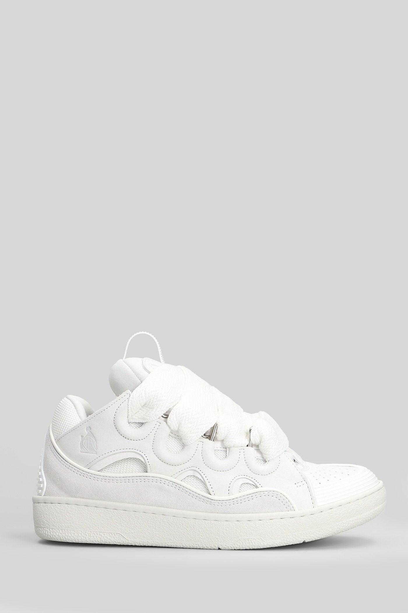 Curb Sneakers in white suede and leather Scarpe