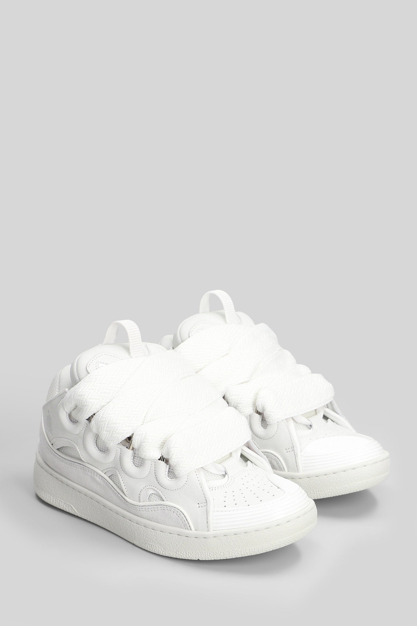 Curb Sneakers in white suede and leather Scarpe