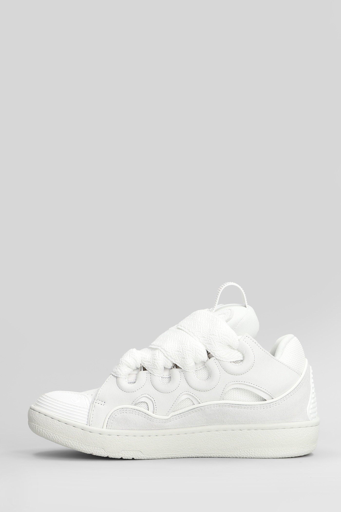 Curb Sneakers in white suede and leather Scarpe
