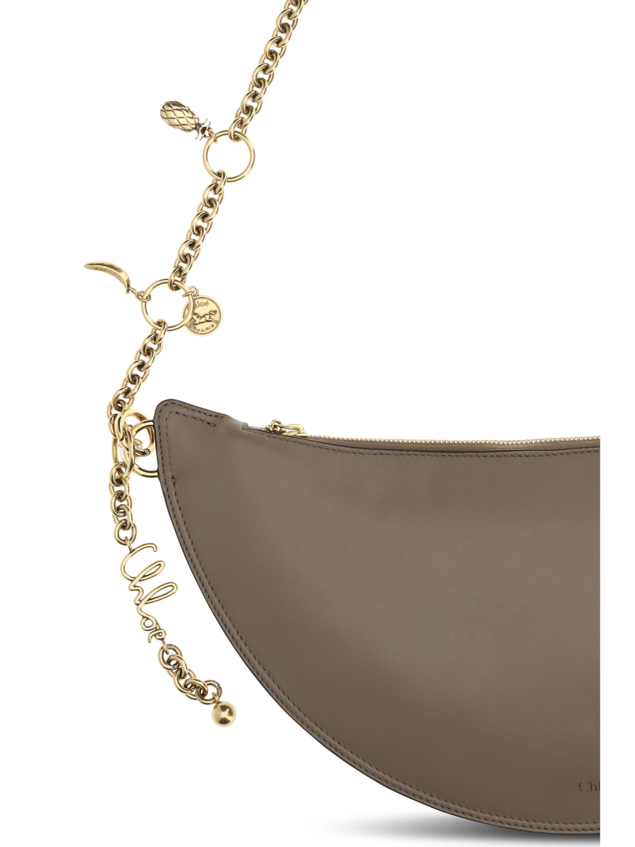 Shoulder Bag Icons Deep Taupe Calf Leather (bos Taurus)