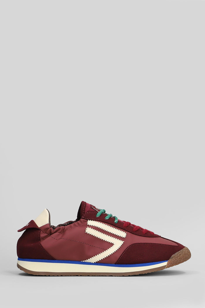 Sneakers Red Suede And Leather Scarpe