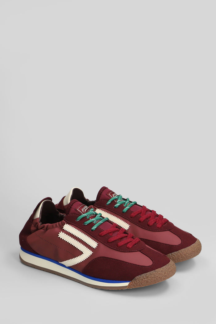 Sneakers Red Suede And Leather Scarpe