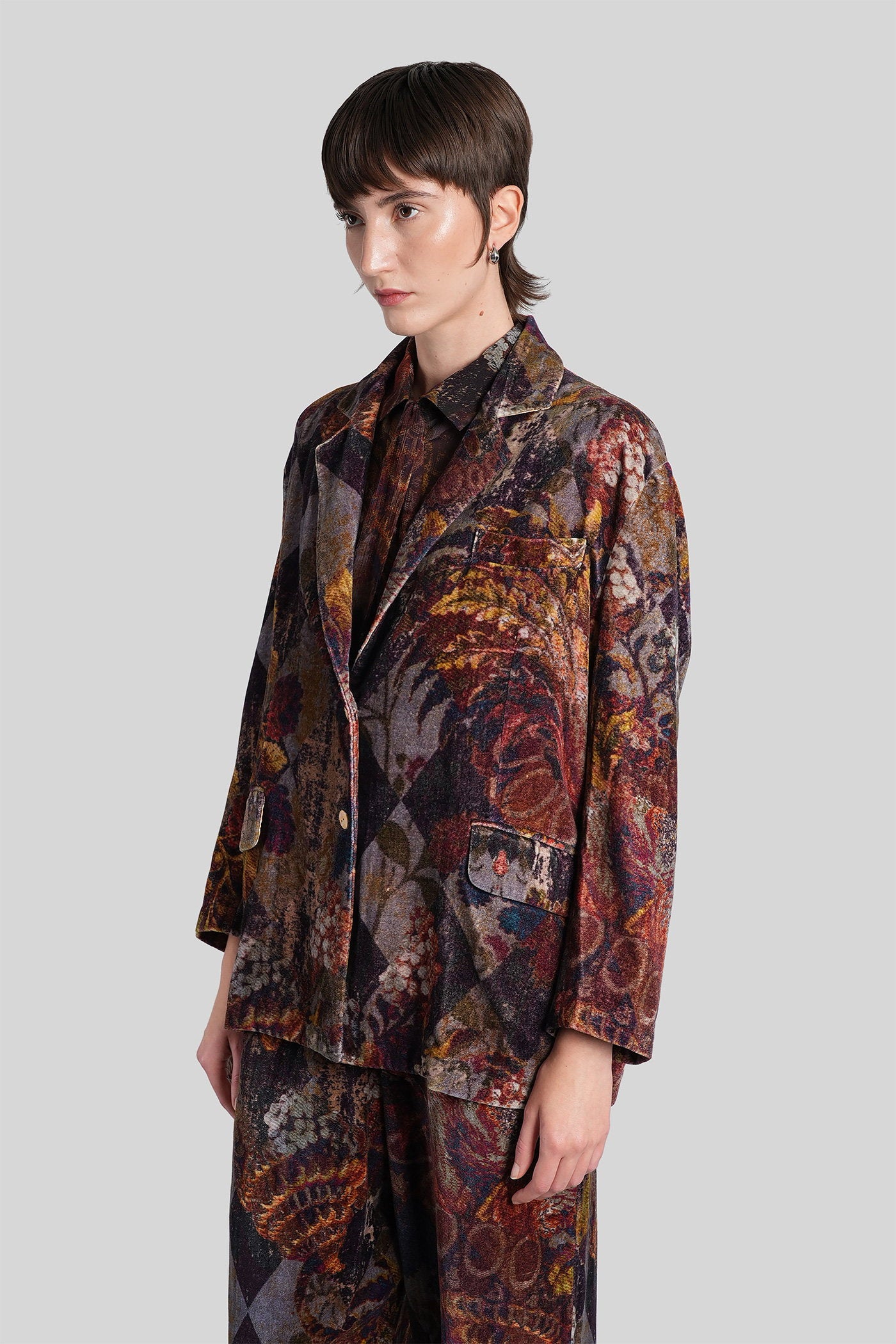 Blazer in brown cotton Abbigliamento