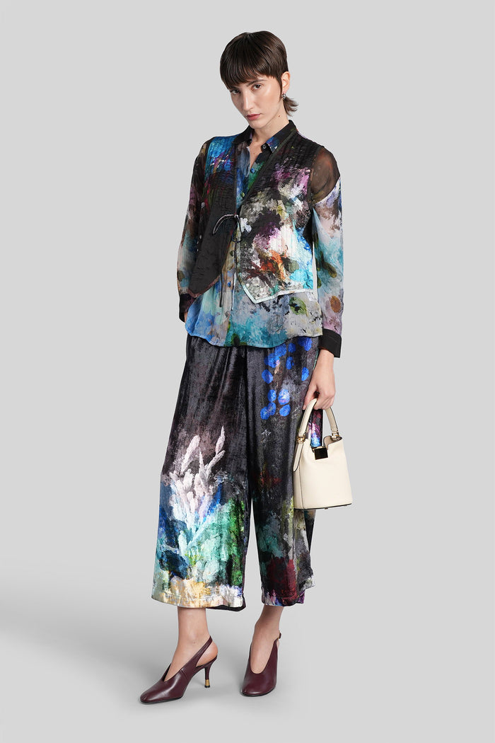 Shirt in blue viscose Abbigliamento