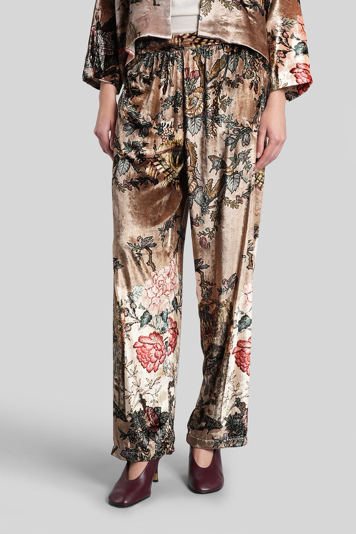 Pants Beige Velvet Abbigliamento