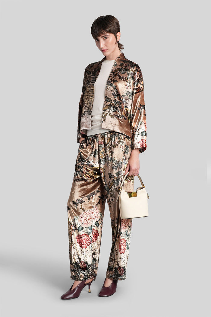 Pants Beige Velvet Abbigliamento