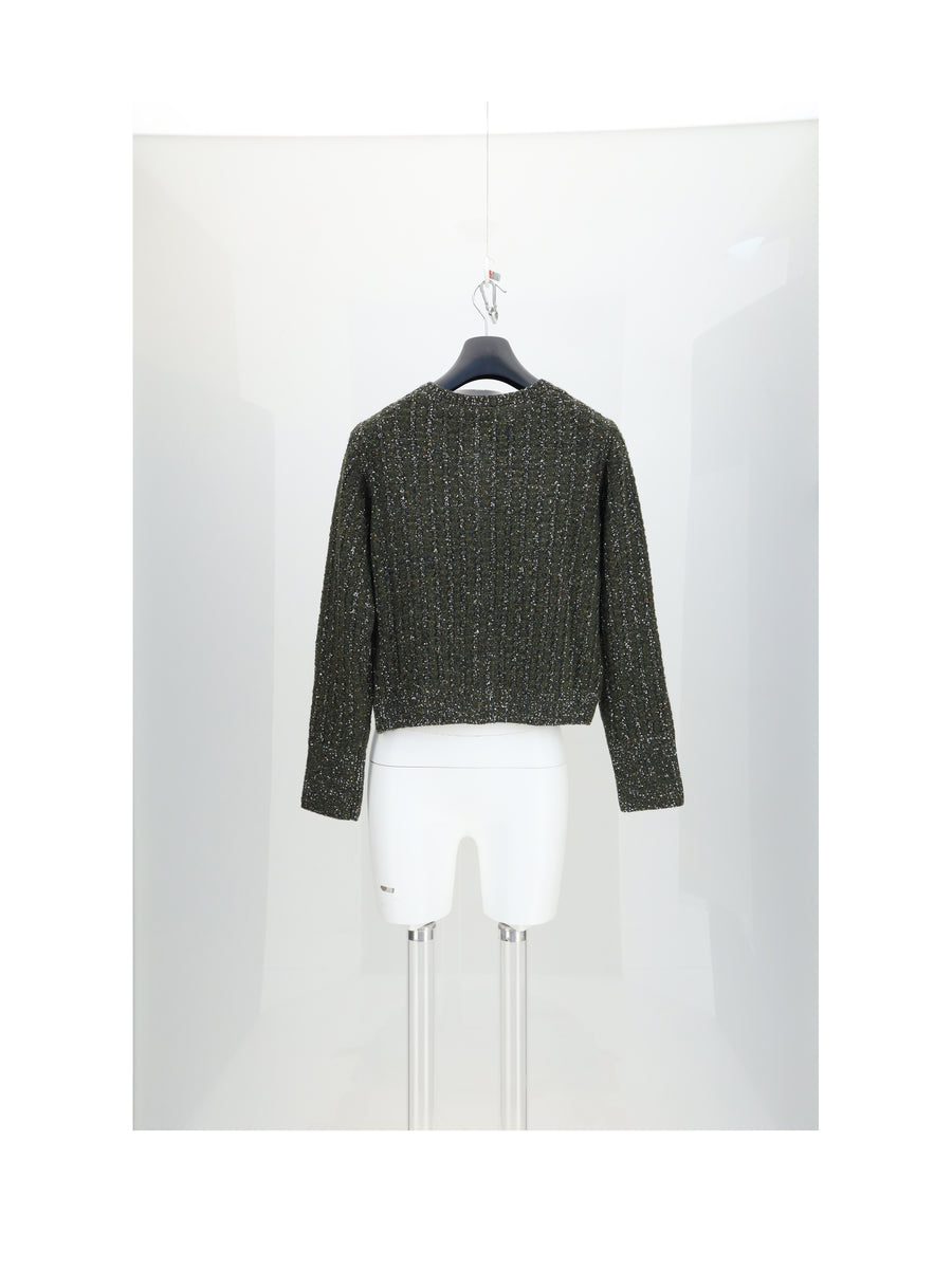 Jacket Pailettes Green Polyamide