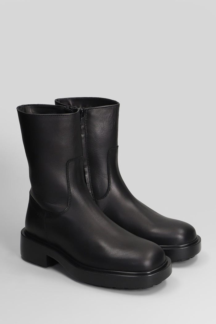 Cph 443 low heels Ankle boots in black leather Scarpe