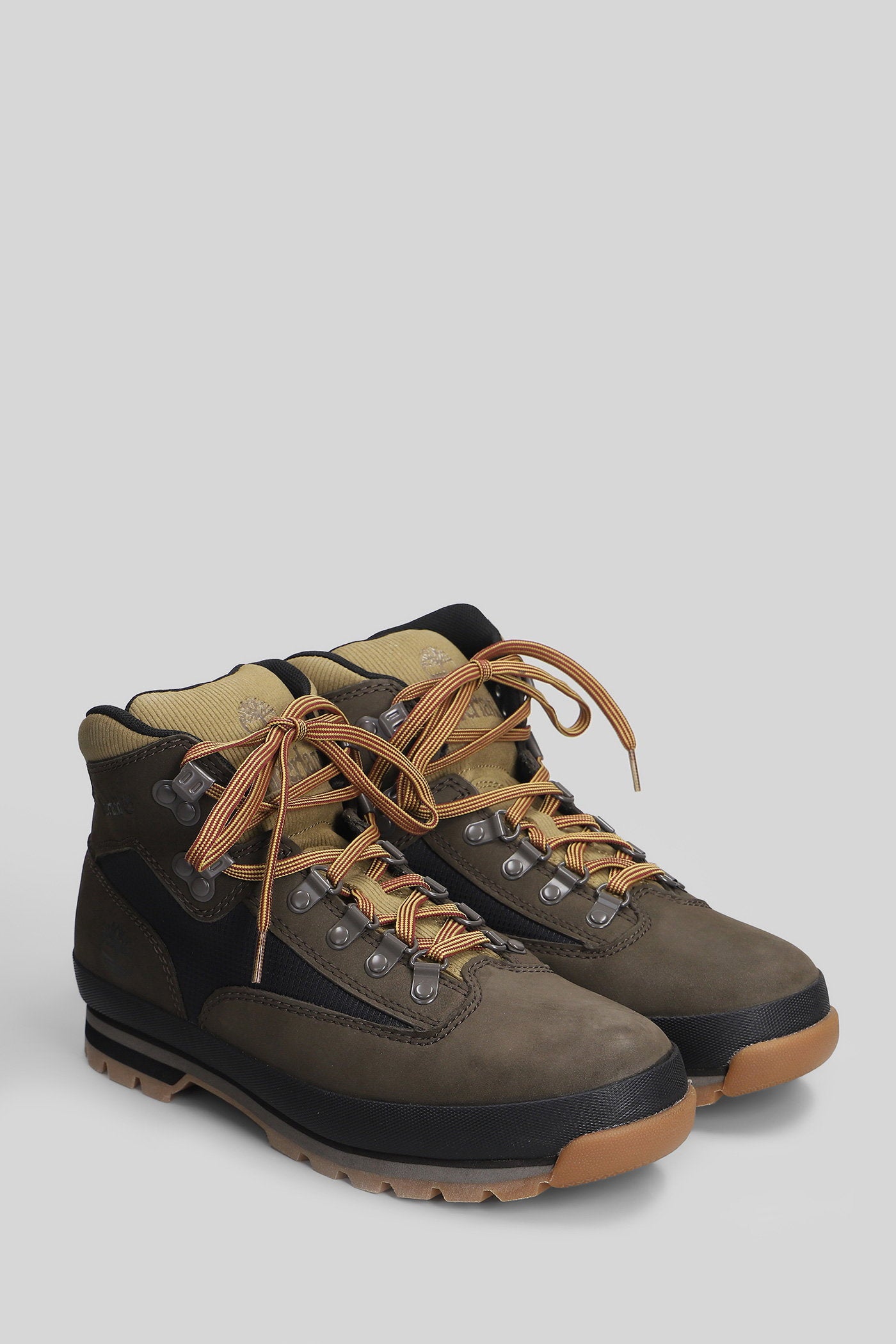 Hiker Combat boots in brown nubuck Scarpe