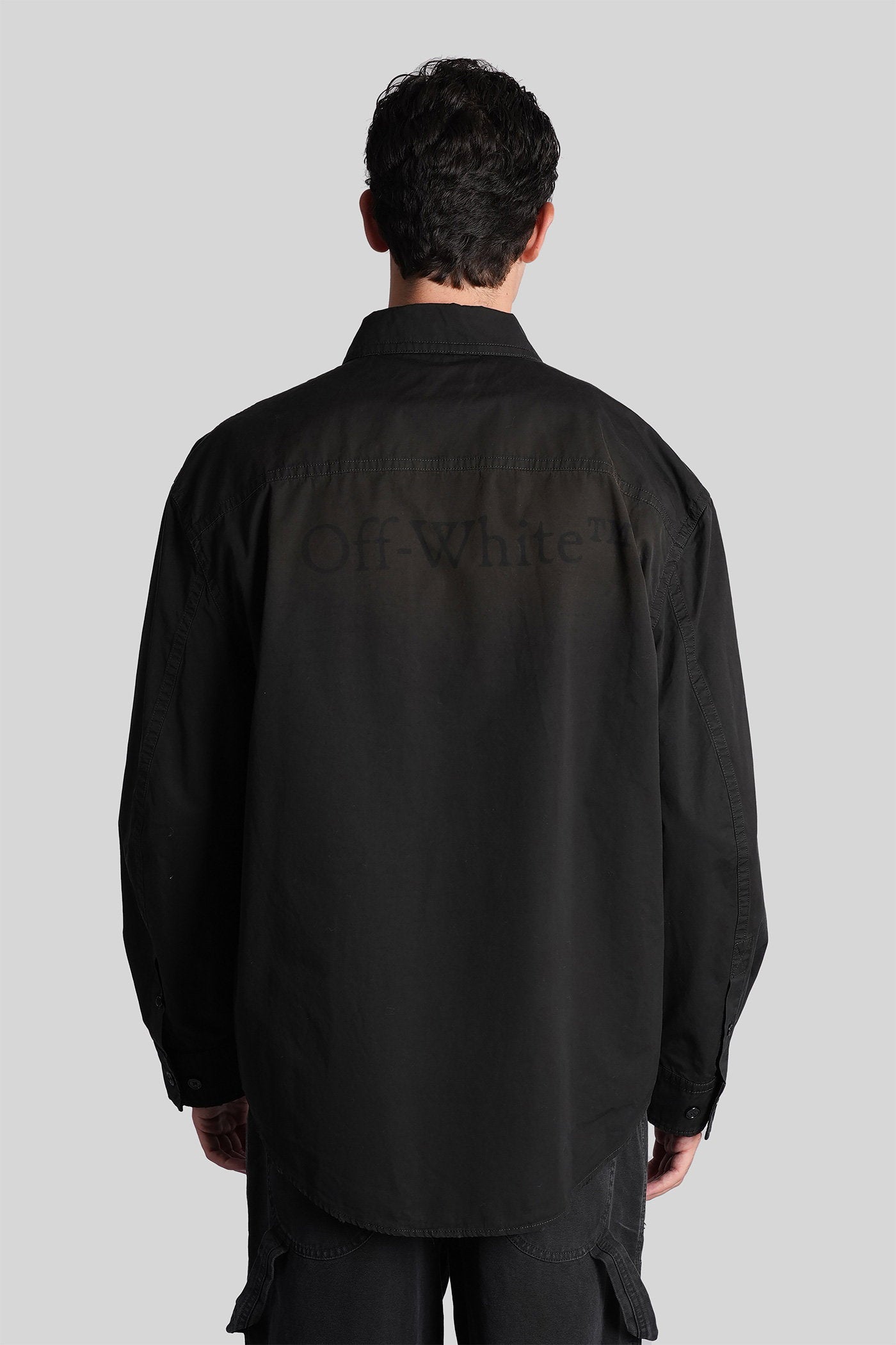 Shirt in black cotton Abbigliamento