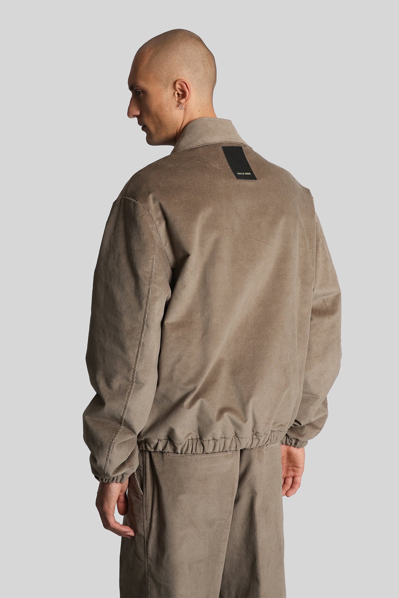 Casual jacket in taupe velvet Abbigliamento