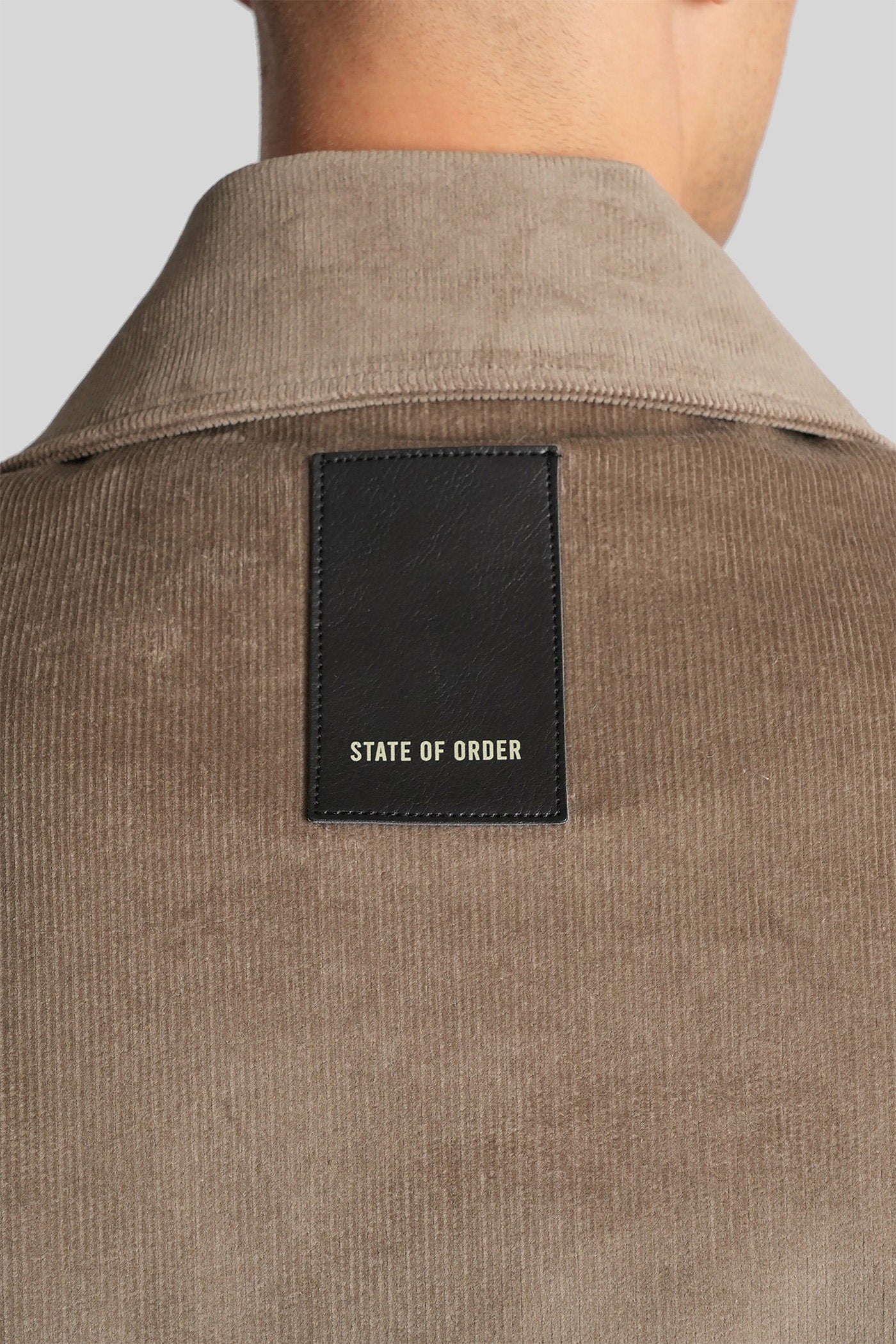 Casual jacket in taupe velvet Abbigliamento