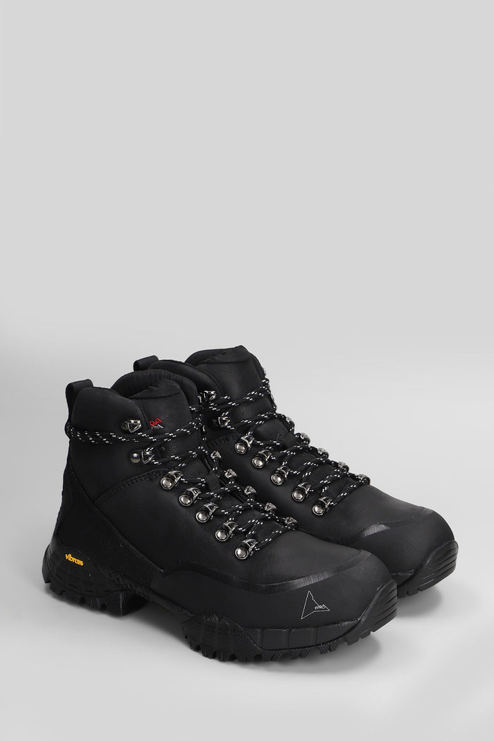 Andreas Combat boots in black leather Scarpe