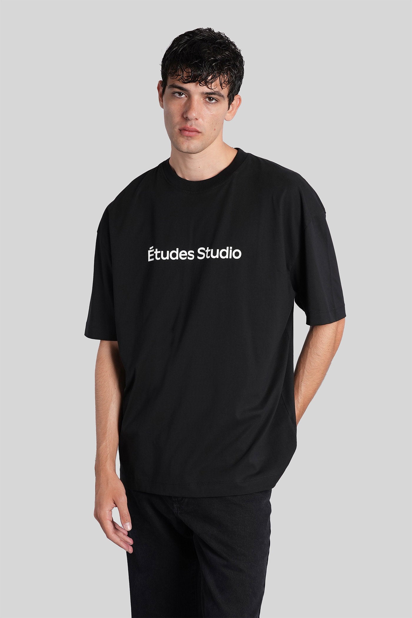 T-Shirt in black cotton Abbigliamento