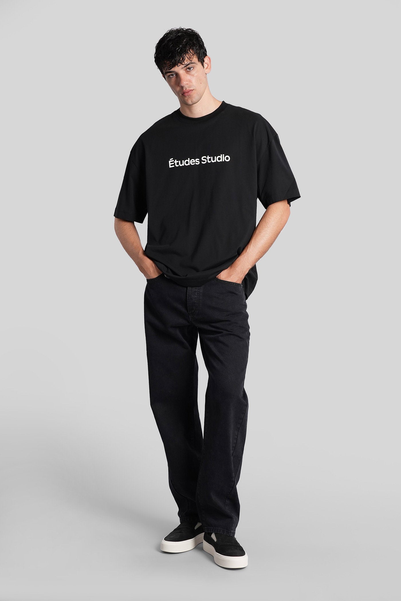T-Shirt in black cotton Abbigliamento