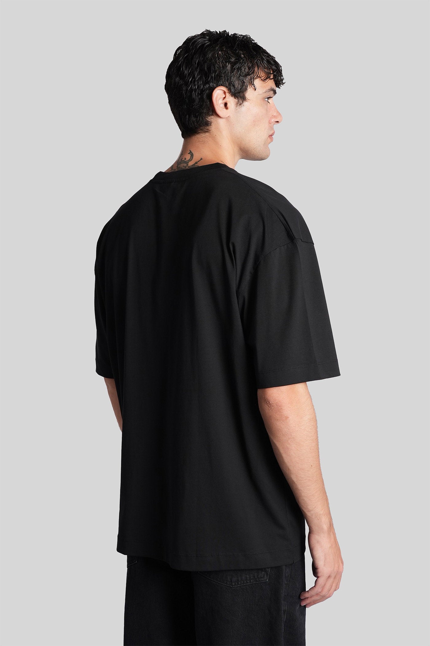 T-Shirt in black cotton Abbigliamento