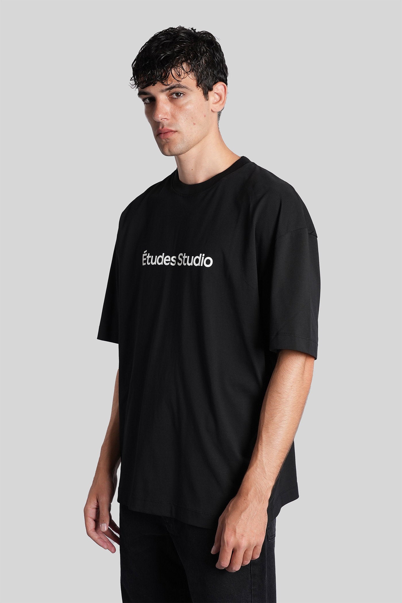 T-Shirt in black cotton Abbigliamento